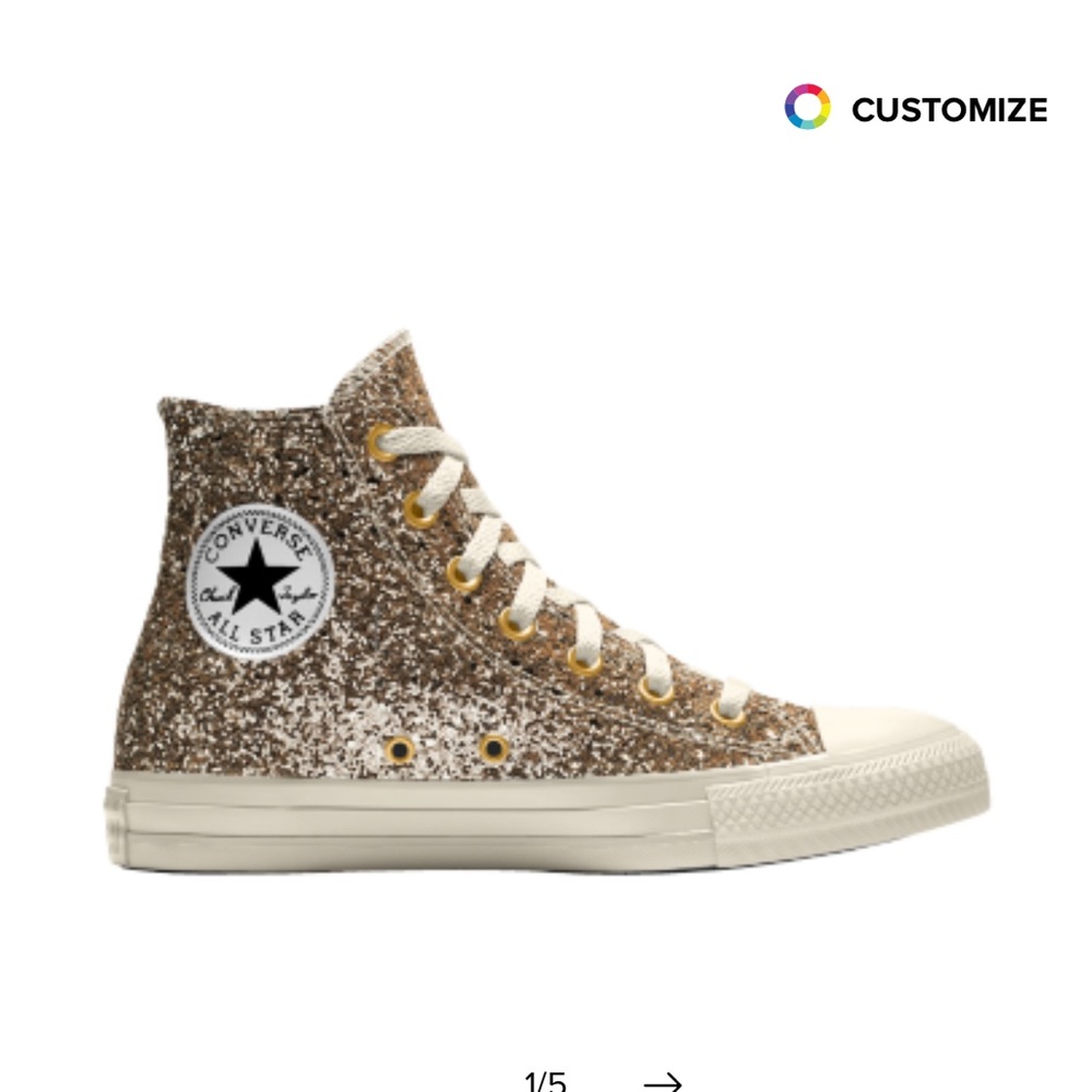 Converse glitter sneaker womens 8 1/2